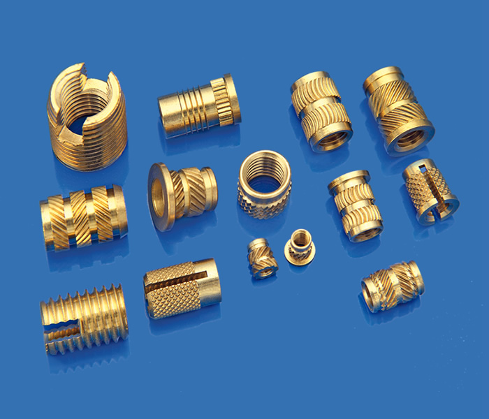 Threaded inserts and fasteners for plastic