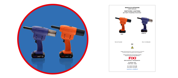 Manuale rivettatrici a batteria - FIXI - Catalogo PDF, Documentazione  tecnica