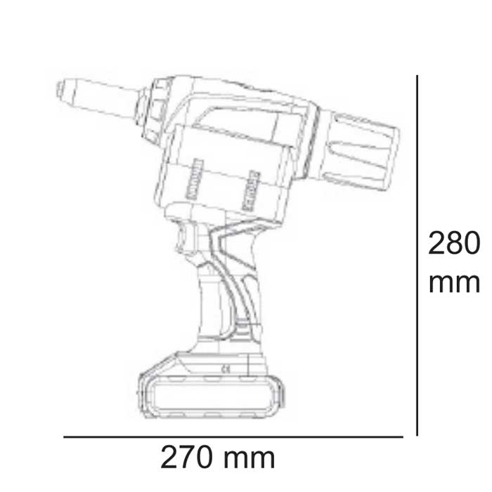 battery tool for rivets