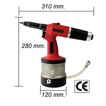 Oleopneumatic tool for threaded inserts 90N10QI