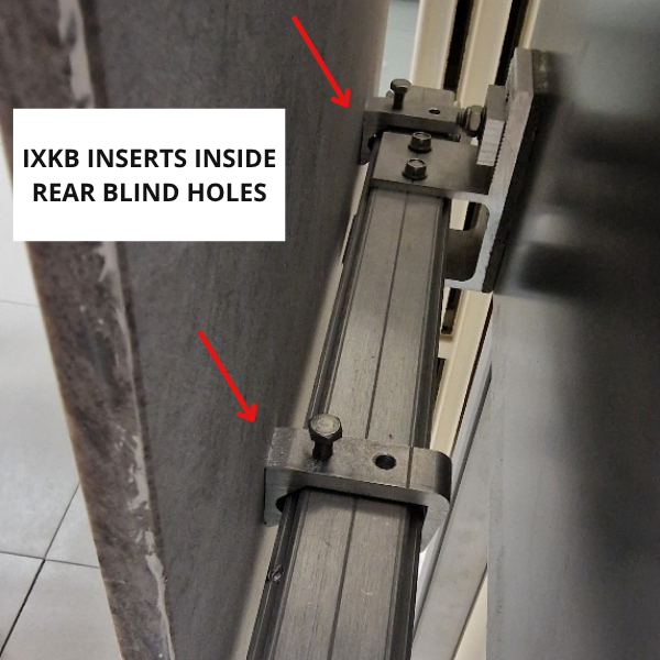 inserts on the back of the facade