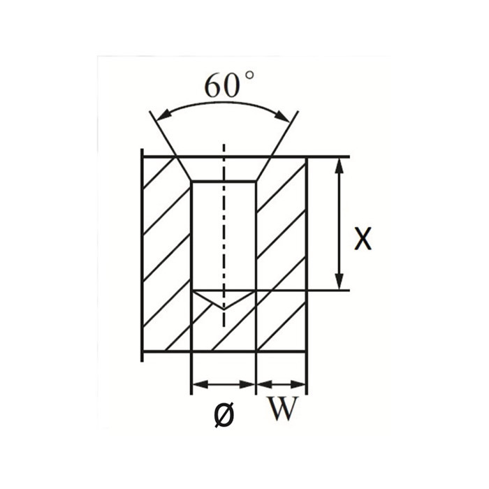 Self-tapping threaded inserts F318-FC type - Blind holes