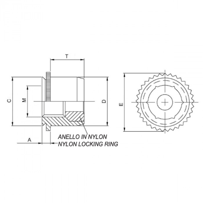 Nylon insert selflocking nuts for sheet metal