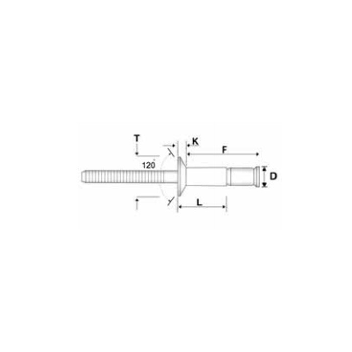 Rivetti strutturali alluminio / alluminio - Testa svasata