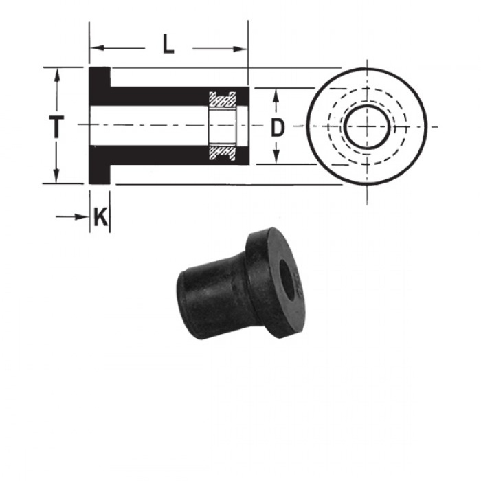 Inserti filettati speciali - Neoprene / Ottone