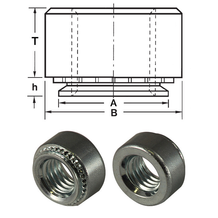 Self-clinching nuts for sheet metal