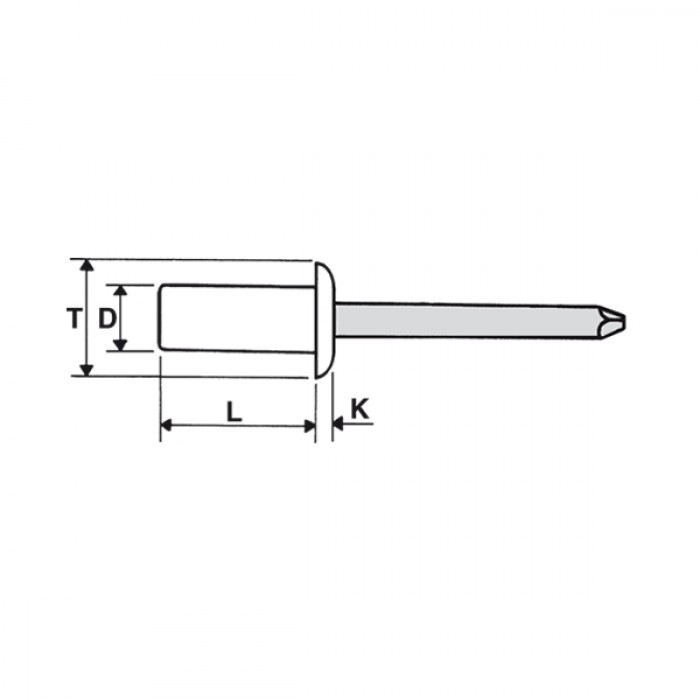 Rivetti tenuta stagna rame / inox A2 - Testa tonda