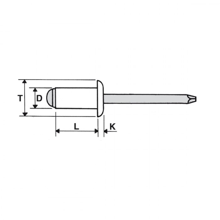 Rivetti rame / ottone - Testa tonda