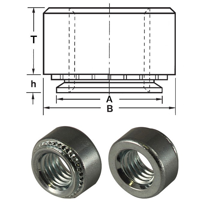Self-clinching nuts for sheet metal 400 series
