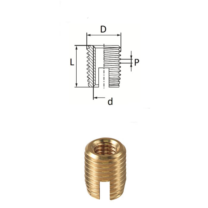 Self-tapping threaded inserts - Brass